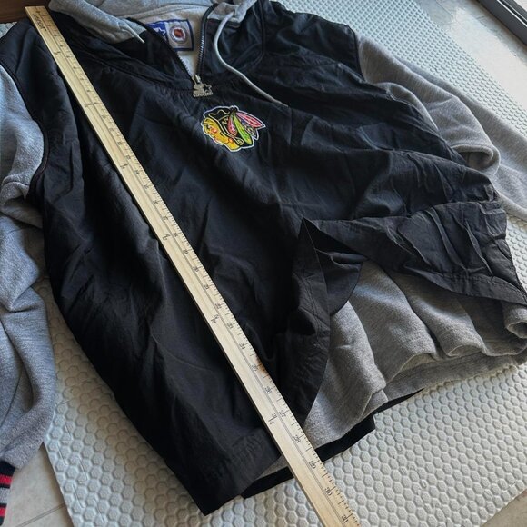 Vintage Starter Chicago Blackhawks Jacket Sports Sweater NHL Hockey Windbreaker - Picture 6 of 7